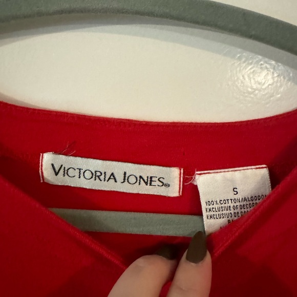 Christmas Top with Embroidered Holiday Decor Size Small - Picture 5 of 6